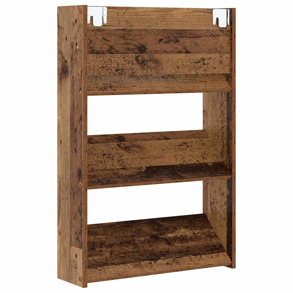 Sko skab 2 pcs Gammelt træ 60 x 18 x 90 cm Konstrueret træ