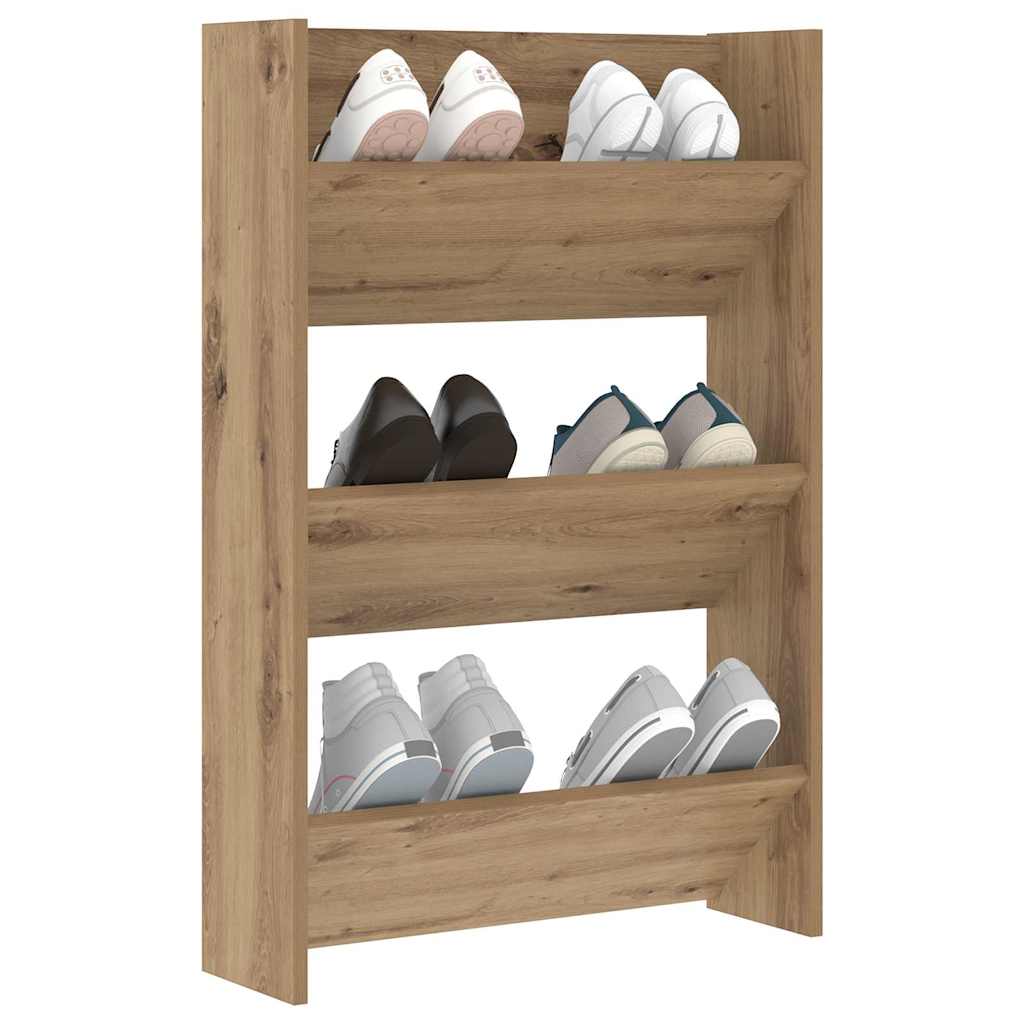 Sko skab 60 x 18 x 90 cm Konstrueret træ Artisan Egetræ