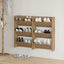 Sko skab 2 stk. 60 x 18 x 90 cm Konstrueret træ Artisan Egetræ