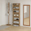 Sko skab 2 stk. 60 x 18 x 90 cm Konstrueret træ Artisan Egetræ