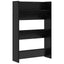 Sko skab 2 pcs Sort eg 60 x 18 x 90 cm Konstrueret træ