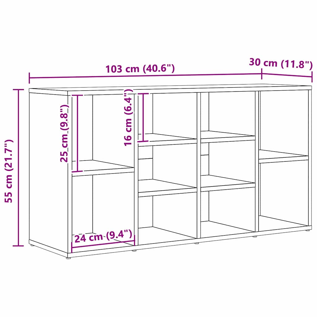 Sko bænk Gammelt træ 103 x 30 x 54,5 cm Konstrueret træ
