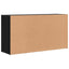 Sko bænk med hylde Sort eg 103 x 30 x 54,5 cm Konstrueret træ
