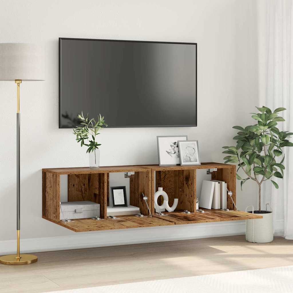 TV-møbelsæt 2 pcs Flerfarvet 60 x 30 x 30 cm Konstrueret træ