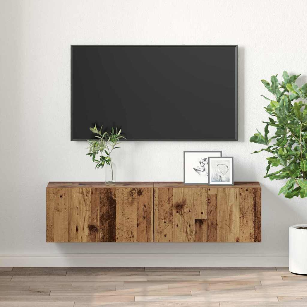 TV-møbelsæt 2 pcs Flerfarvet 60 x 30 x 30 cm Konstrueret træ