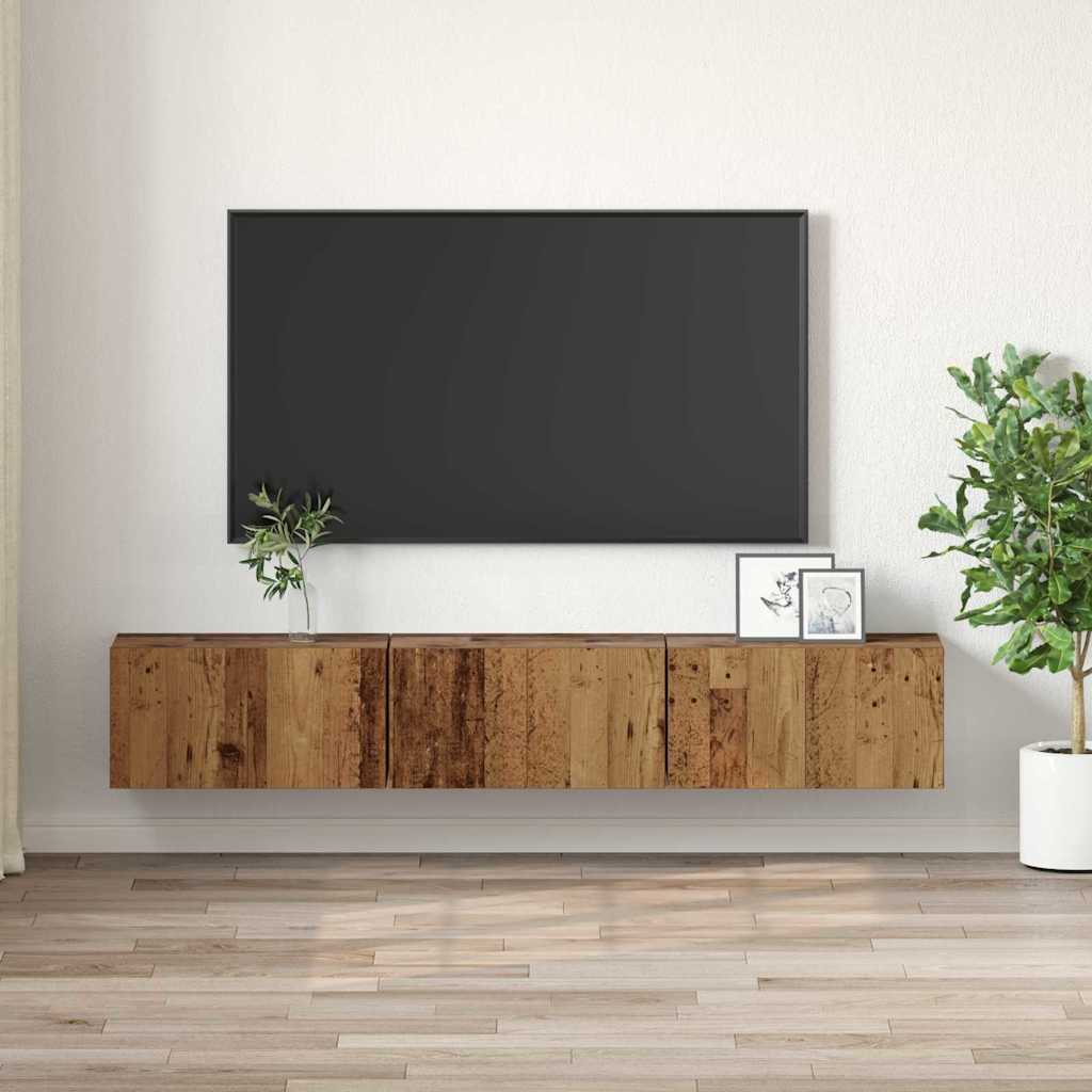 TV-møbelsæt 3 pcs Brun 60 x 30 x 30 cm Konstrueret træ