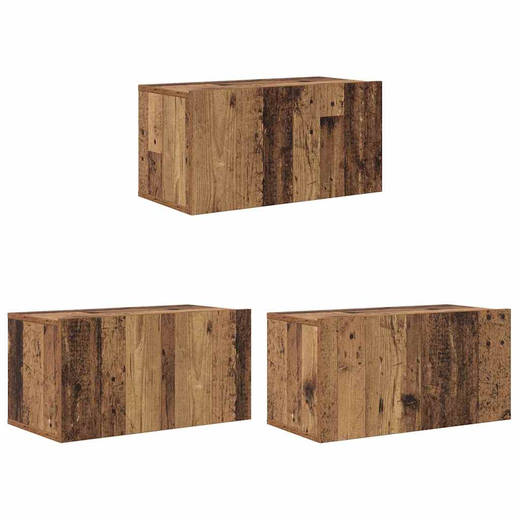 TV-møbelsæt 3 pcs Brun 60 x 30 x 30 cm Konstrueret træ