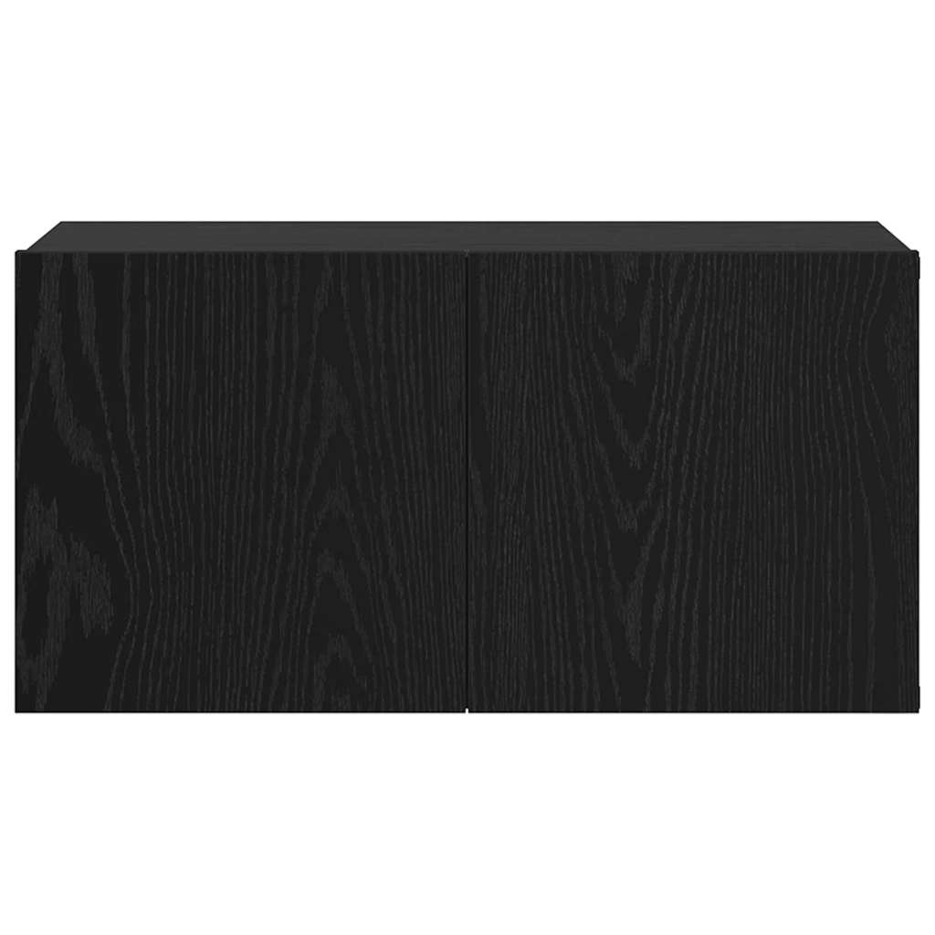 TV-møbelsæt Vægmonteret Sort 60 x 30 x 30 cm Konstrueret træ