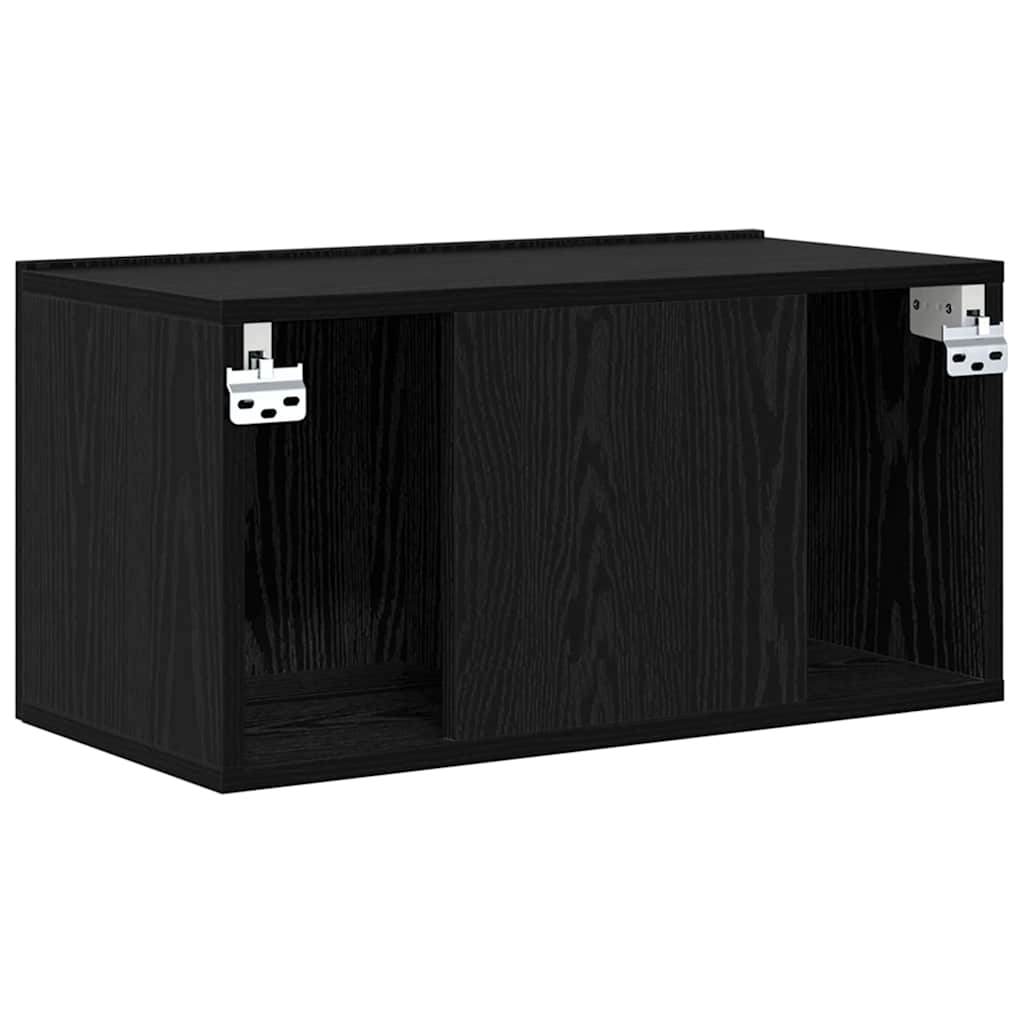 TV-møbelsæt 2 pcs Sort 60 x 30 x 30 cm Konstrueret træ