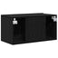 TV-møbelsæt 3 pcs Sort 60 x 30 x 30 cm Konstrueret træ