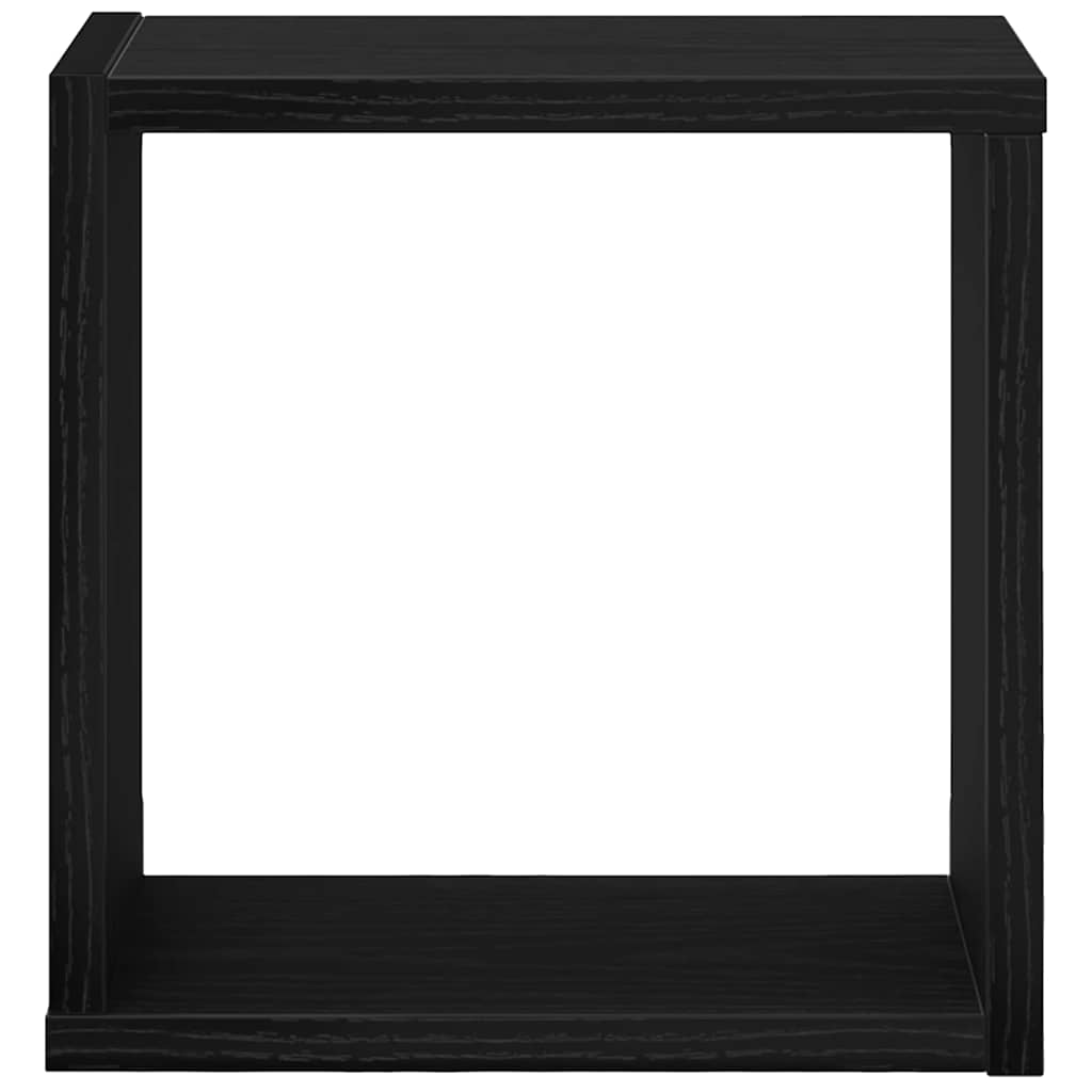 Væghylder 4 stk. Sort eg Konstrueret træ