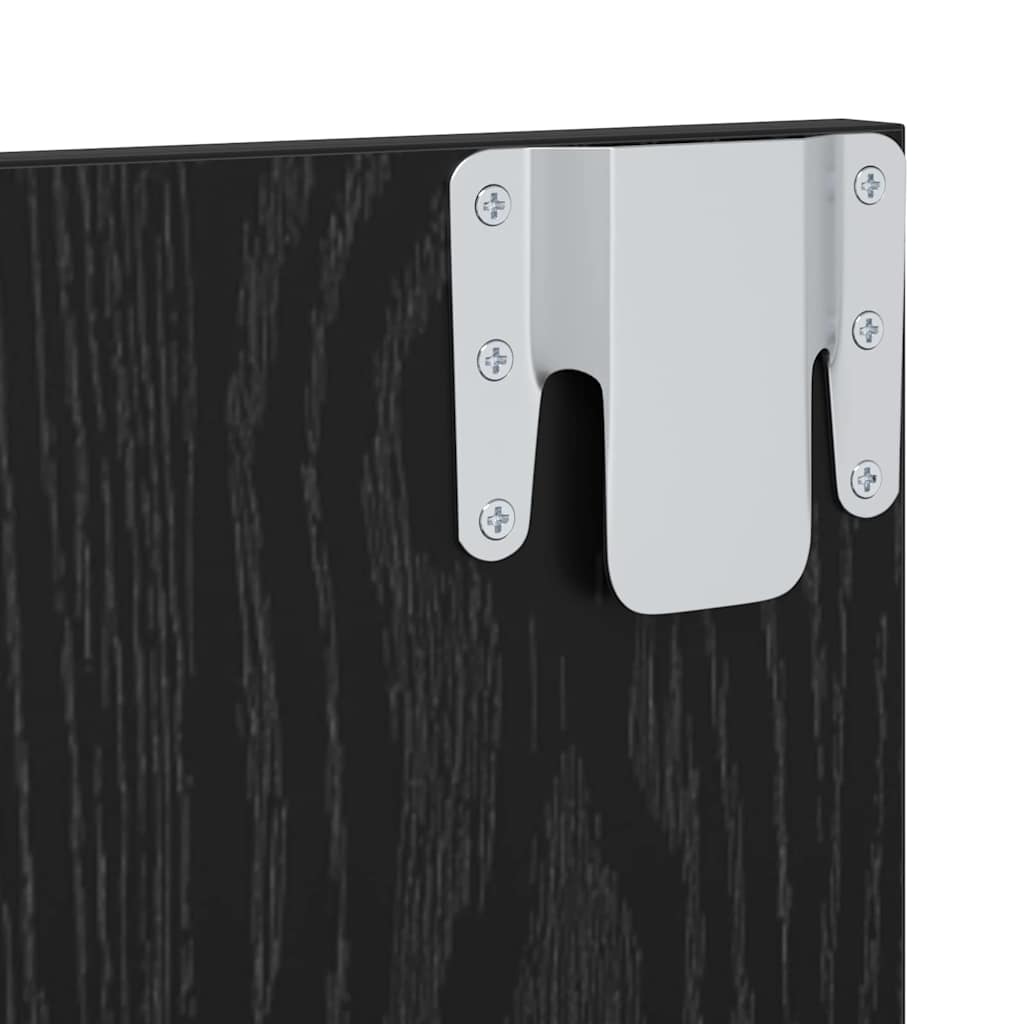 TV-møbelsæt Sort eg 120 x 23,5 x 90 cm Konstrueret træ