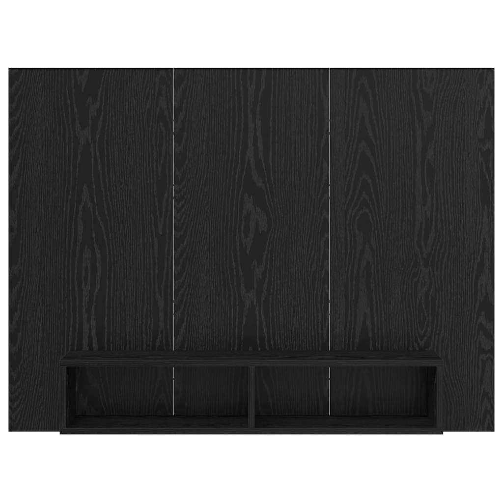 TV-møbelsæt Sort eg 120 x 23,5 x 90 cm Konstrueret træ