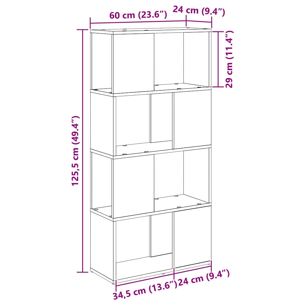 TV-møbelsæt Vægmonteret Sort 60 x 24 x 125,5 cm Konstrueret træ