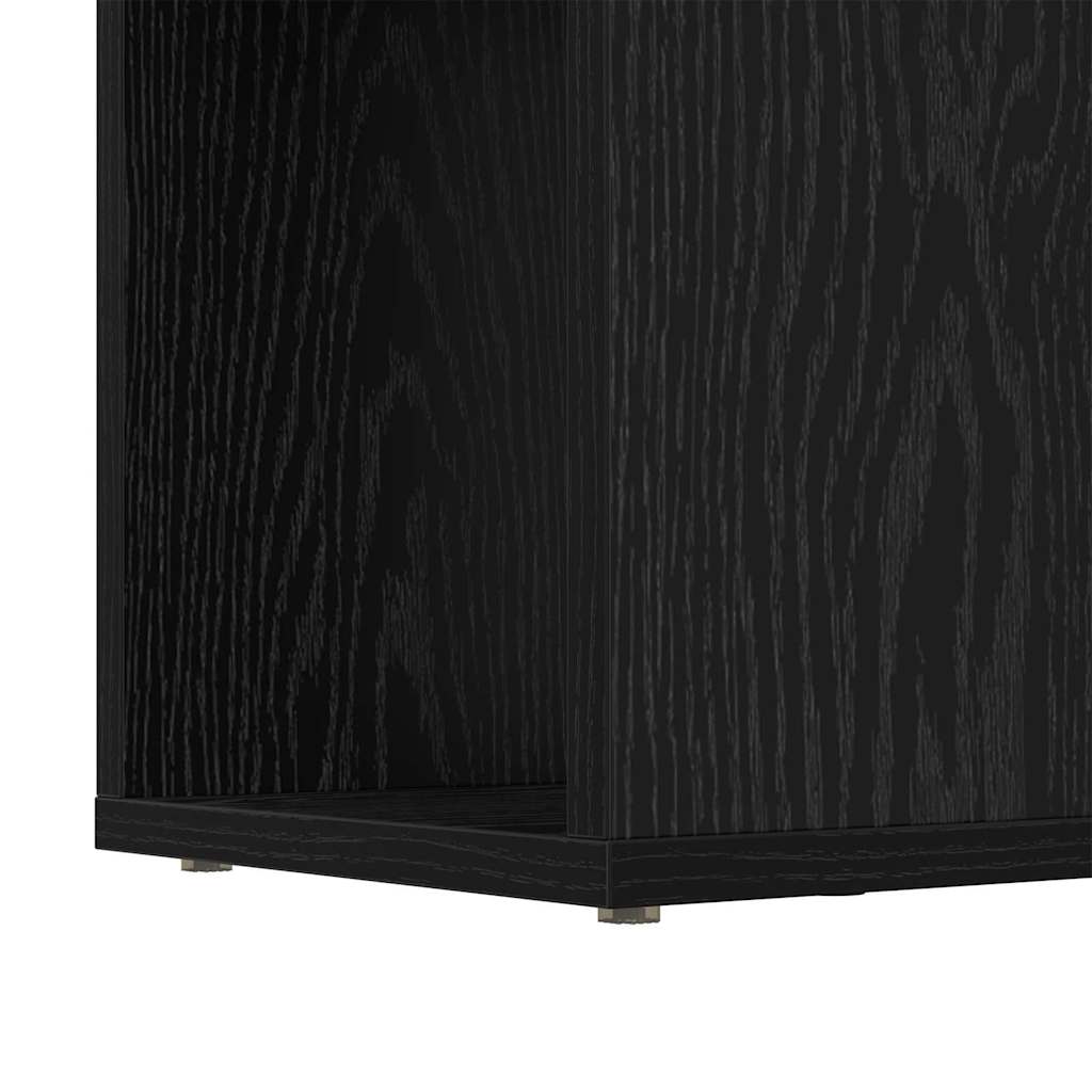 TV-møbelsæt Vægmonteret Sort 80 x 24 x 125 cm Konstrueret træ