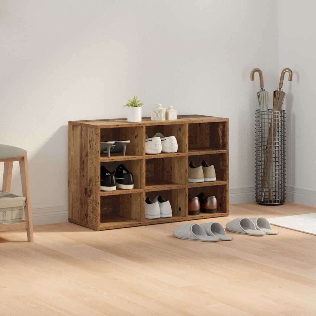 Sko skab Gammelt træ 77,5 x 30 x 51 cm Konstrueret træ