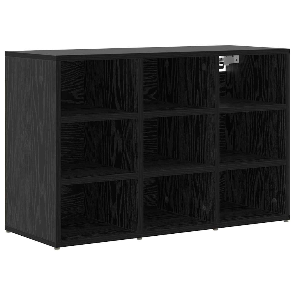 Sko skab med hylde Sort eg 77,5 x 30 x 51 cm Konstrueret træ