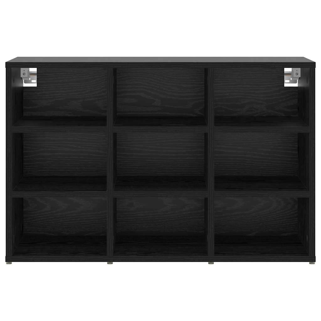Sko skab med hylde Sort eg 77,5 x 30 x 51 cm Konstrueret træ