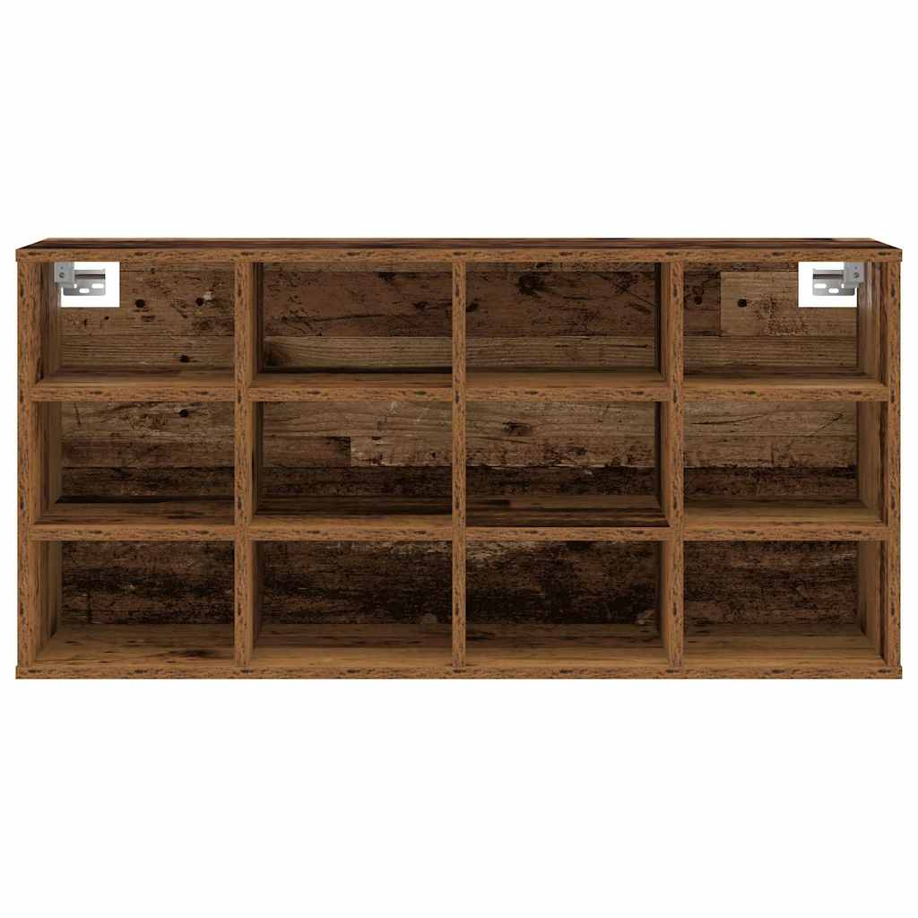 Sko skab med hylde Gammelt træ 103 x 30 x 51 cm Konstrueret træ