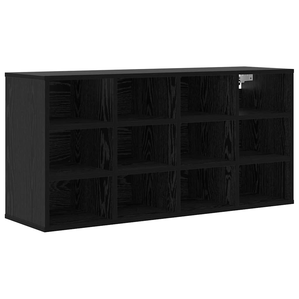 Sko skab med hylde Sort eg 103 x 30 x 51 cm Konstrueret træ