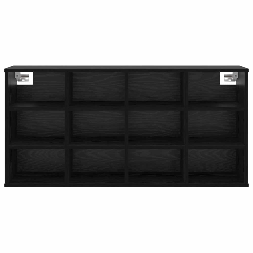 Sko skab med hylde Sort eg 103 x 30 x 51 cm Konstrueret træ