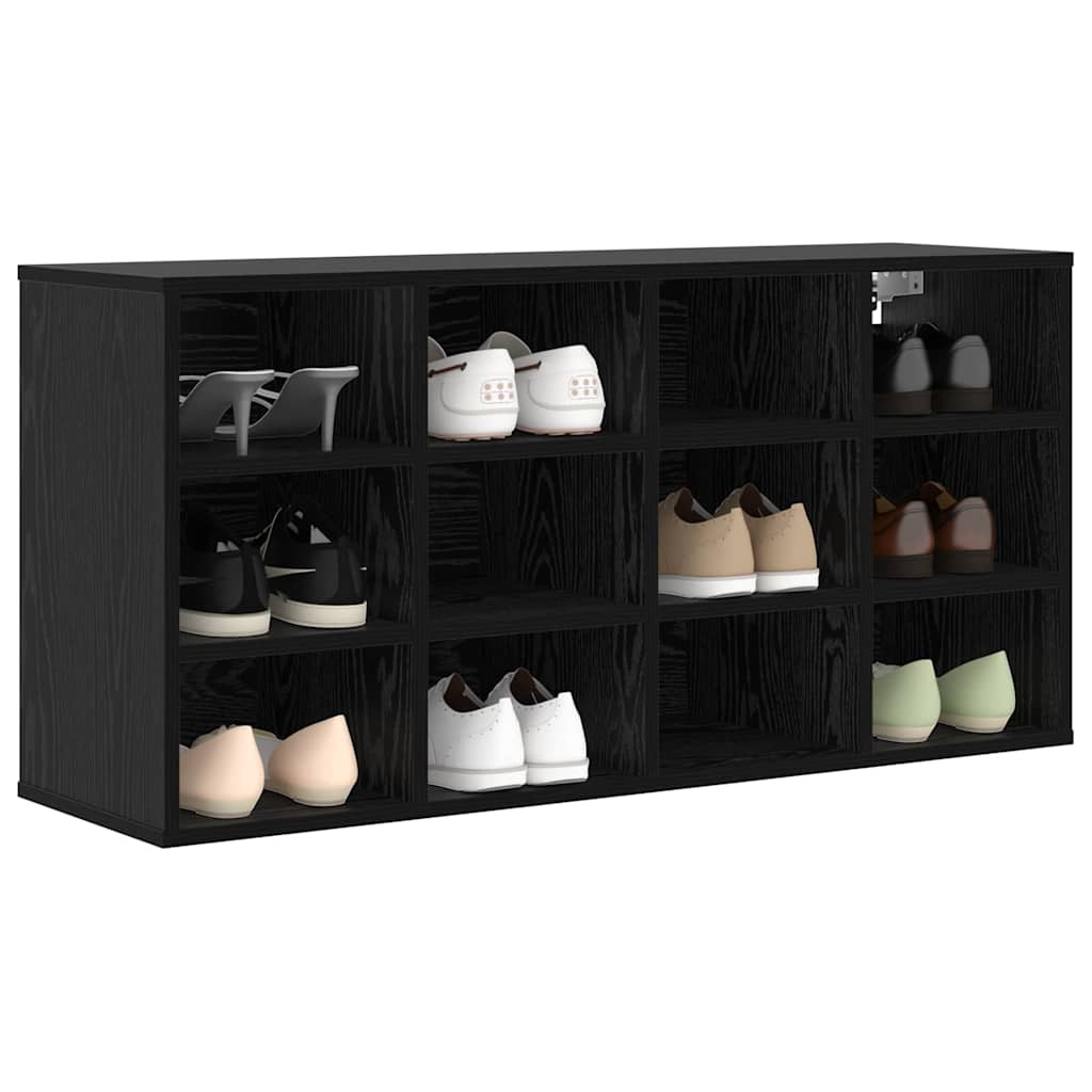 Sko skab med hylde Sort eg 103 x 30 x 51 cm Konstrueret træ