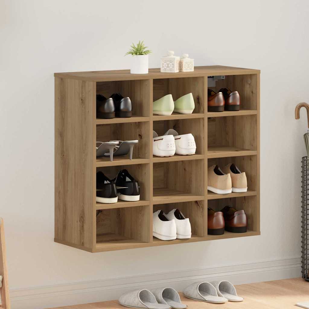 Sko skab 77,5 x 30 x 67 cm Konstrueret træ Artisan Egetræ