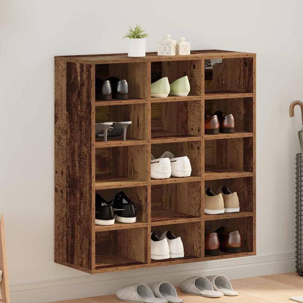 Sko skab Gammelt træ 77,5 x 30 x 83,5 cm Konstrueret træ