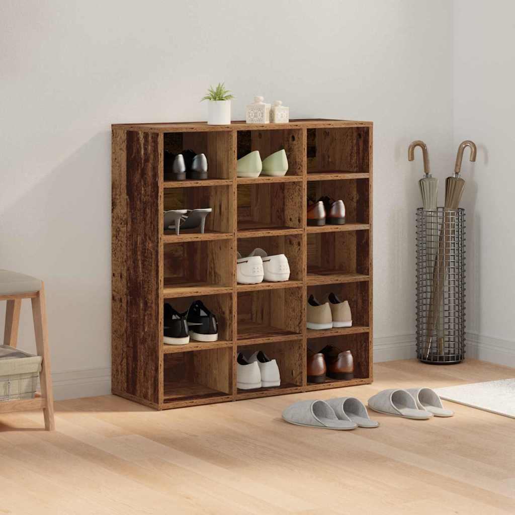 Sko skab Gammelt træ 77,5 x 30 x 83,5 cm Konstrueret træ