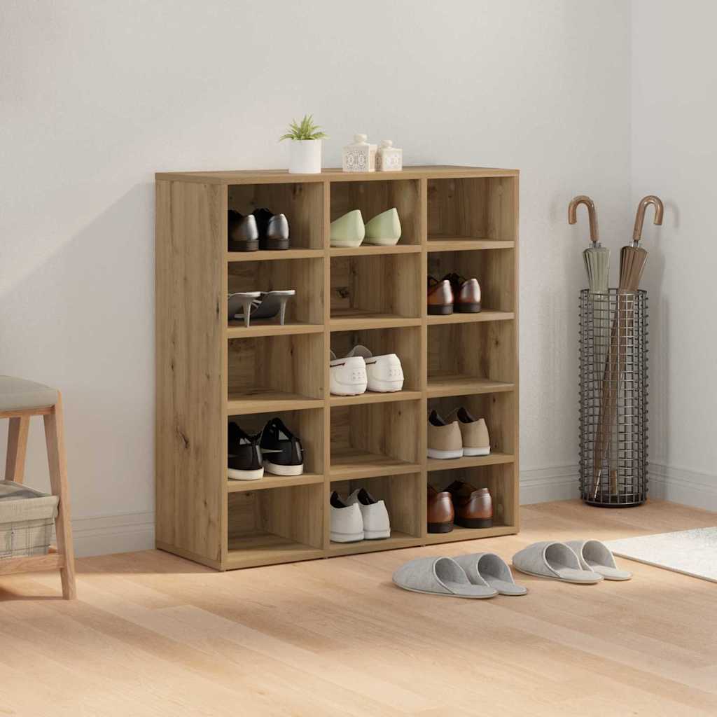 Sko skab 77,5 x 30 x 83,5 cm Konstrueret træ Artisan Egetræ