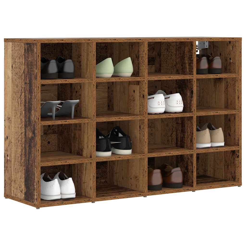 Sko skab med hylde Gammelt træ 103 x 30 x 67 cm Konstrueret træ