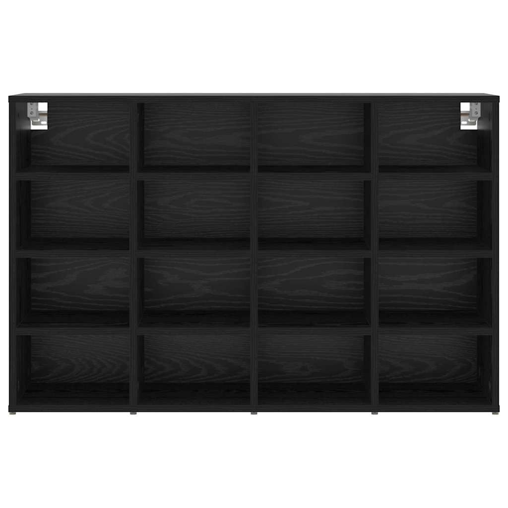 Sko skab med hylde Sort eg 103 x 30 x 67 cm Konstrueret træ