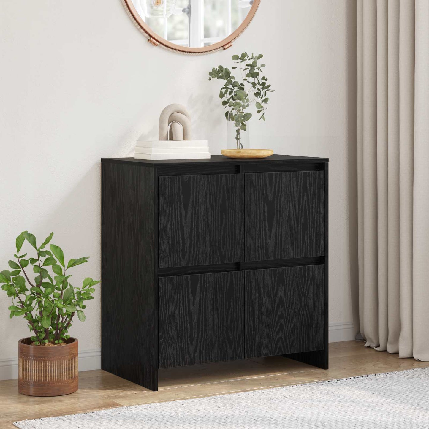 Sideboard Sort eg 70 x 41 x 75 cm Konstrueret træ