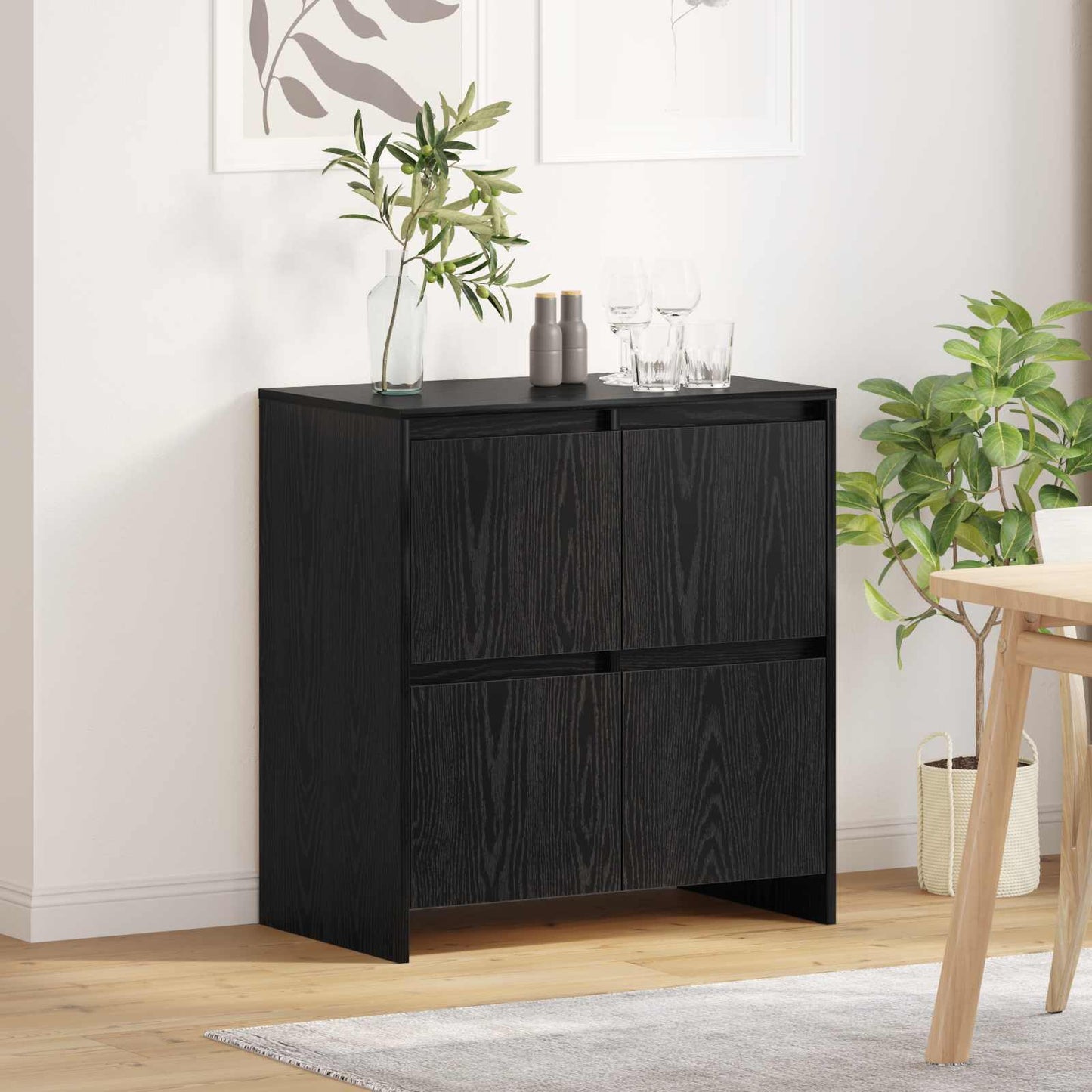 Sideboard Sort eg 70 x 41 x 75 cm Konstrueret træ