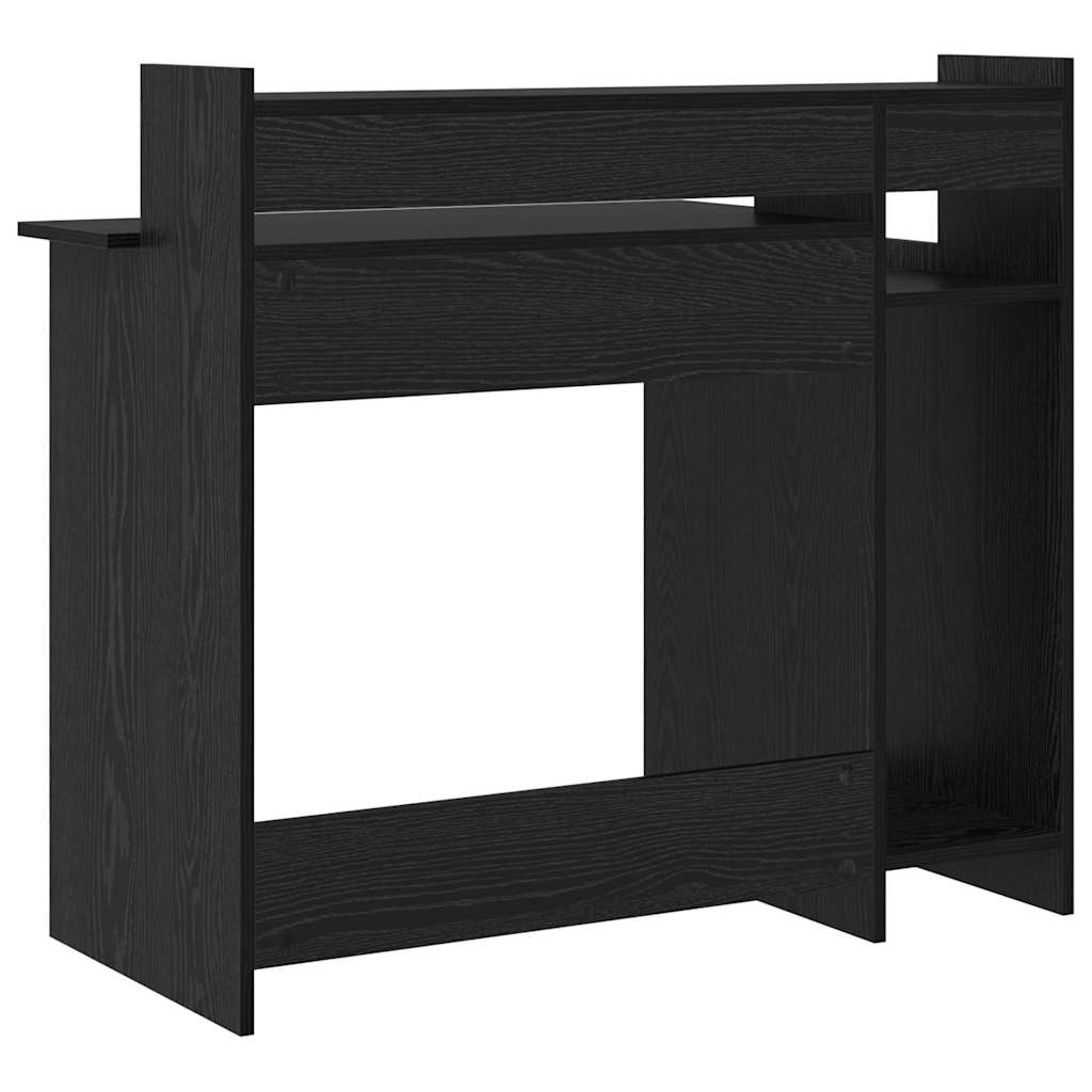 Bord med hylde Sort eg 97 x 45 x 90 cm Konstrueret træ