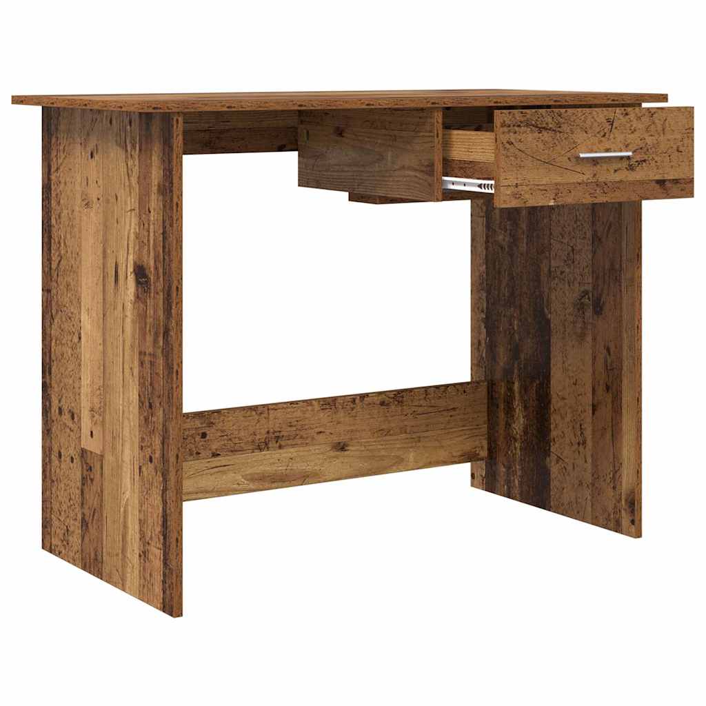 Bord med skuffe Gammelt træ 100 x 50 x 76 cm Konstrueret træ
