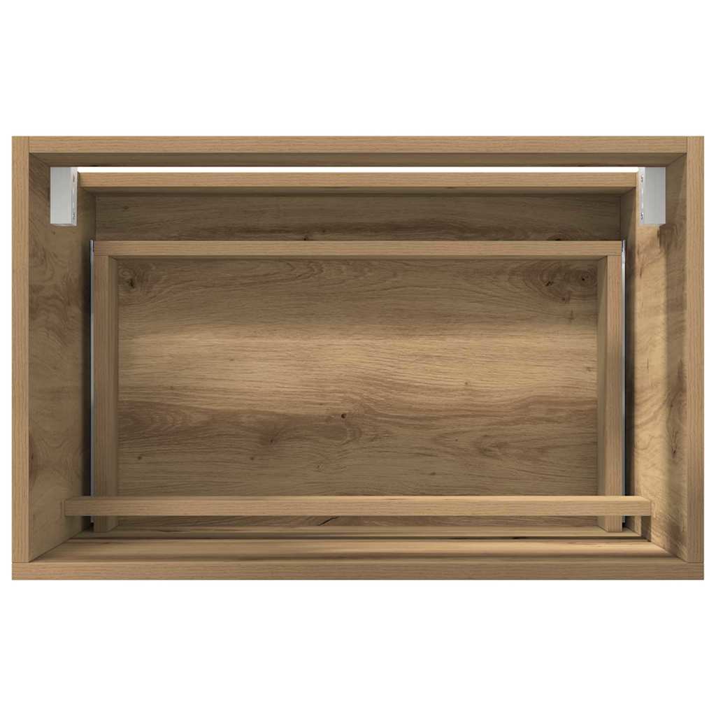 Badeværelsesmøbel sæt 2 stk. Artisan Egetræ 57 x 37 x 45 cm