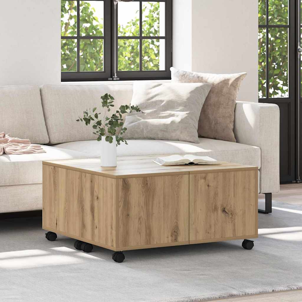 Sofabord Artisan Egetræ 75 x 75 x 38 cm Konstrueret træ