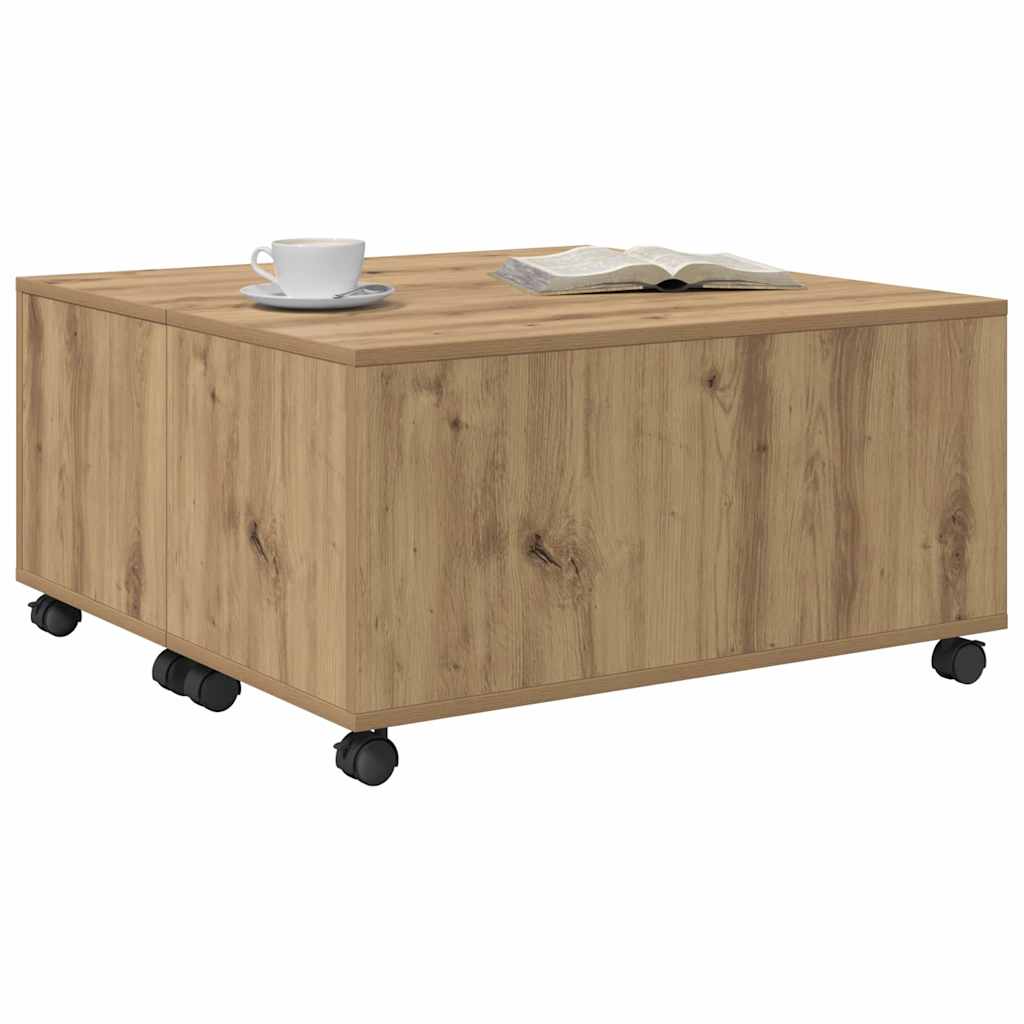 Sofabord Artisan Egetræ 75 x 75 x 38 cm Konstrueret træ