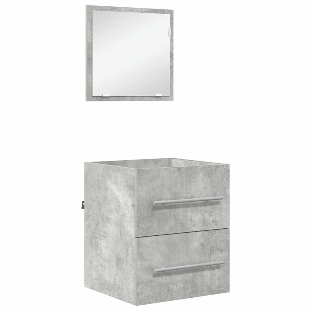 Badeværelsesmøbel sæt Grå 41 x 38,5 x 48 cm Samlet træ og metal