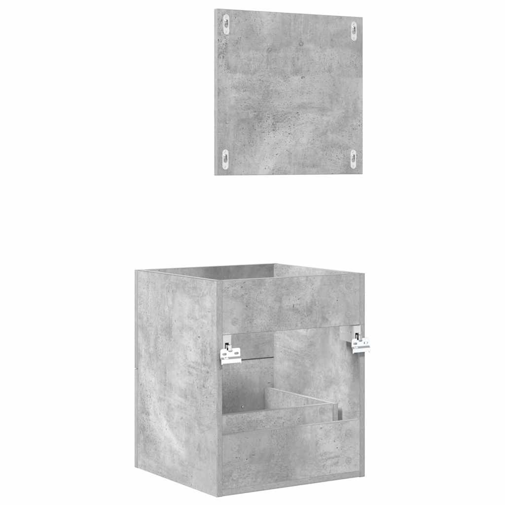Badeværelsesmøbel sæt Grå 41 x 38,5 x 48 cm Samlet træ og metal