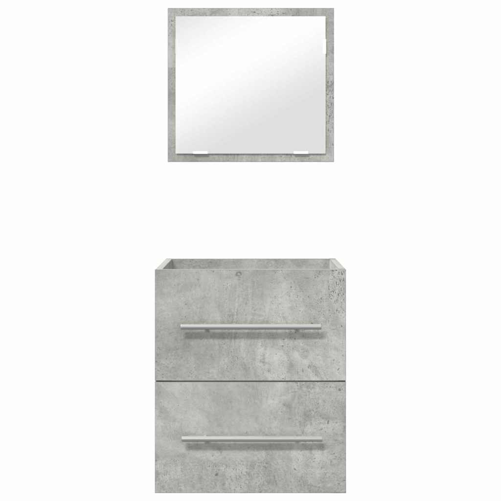 Badeværelsesmøbel sæt Grå 41 x 38,5 x 48 cm Samlet træ og metal