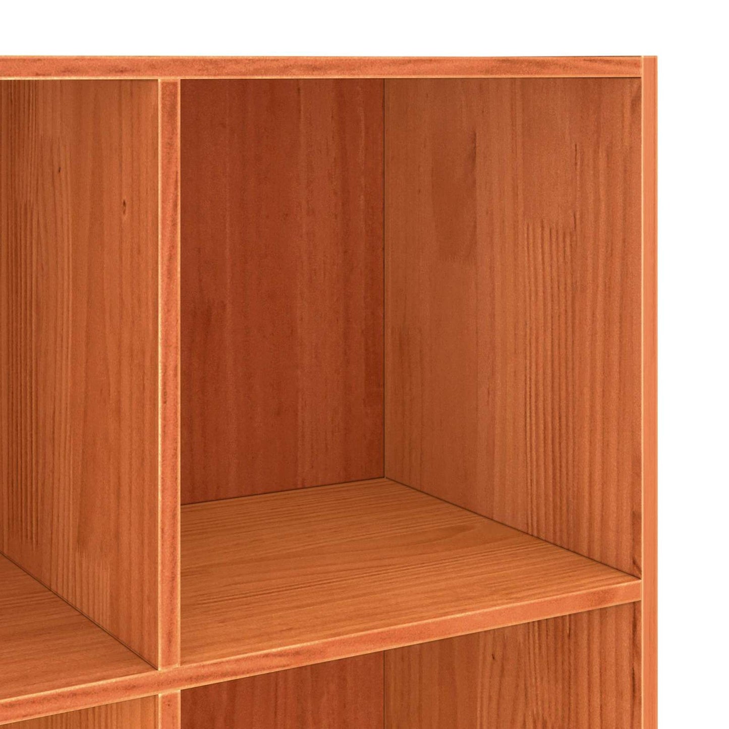 Bogskab Voks brun 104 x 33 x 110 cm Massiv fyrretræ
