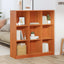 Bogskab Voks brun 104 x 33 x 110 cm Massiv fyrretræ
