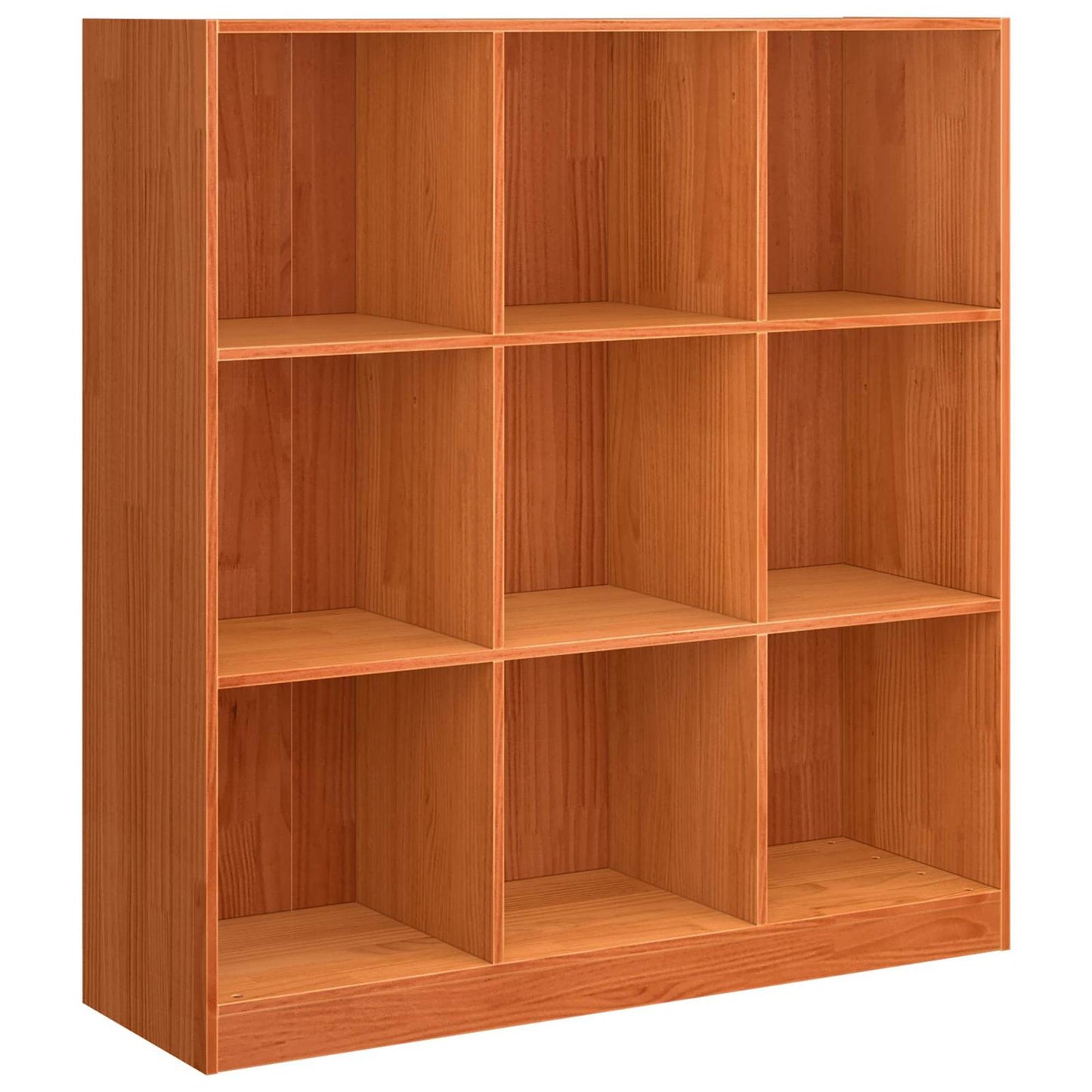 Bogskab Voks brun 104 x 33 x 110 cm Massiv fyrretræ