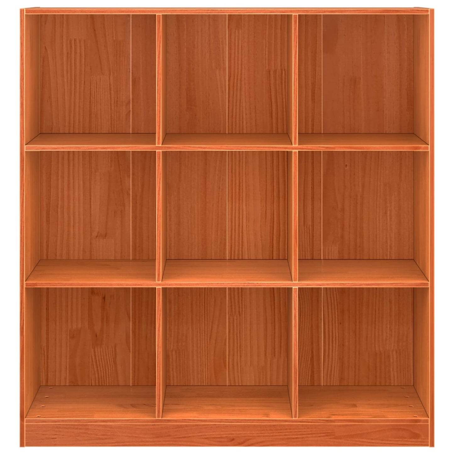Bogskab Voks brun 104 x 33 x 110 cm Massiv fyrretræ