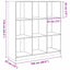 Bogskab Voks brun 104 x 33 x 110 cm Massiv fyrretræ