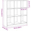 Bogskab Voks brun 104 x 33 x 110 cm Massiv fyrretræ
