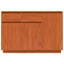 Sideboard med skuffe Voks brun 110 x 34 x 75 cm Massiv fyrretræ