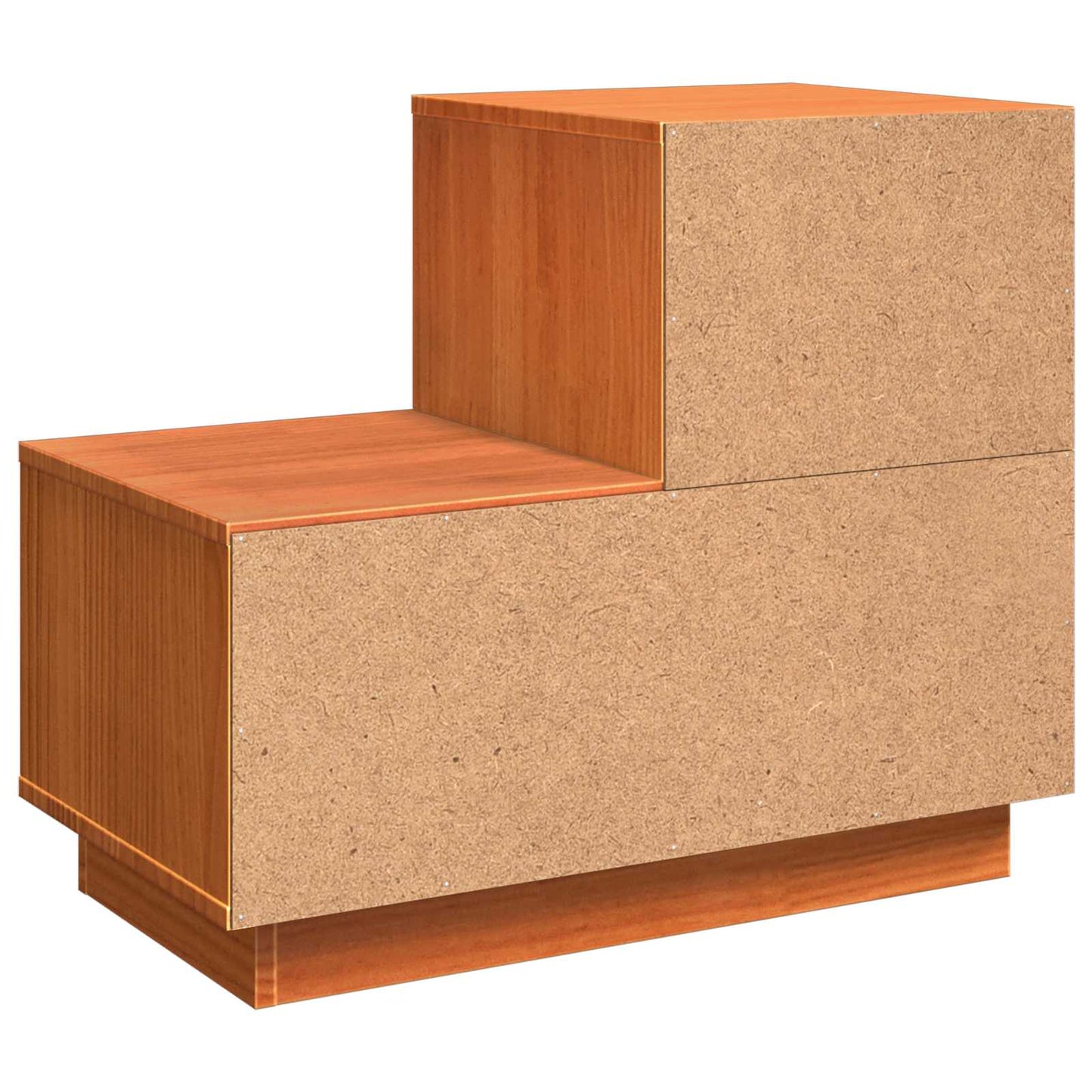 Natskab 2 pcs Voks brun 60 x 34 x 51 cm Konstrueret træ